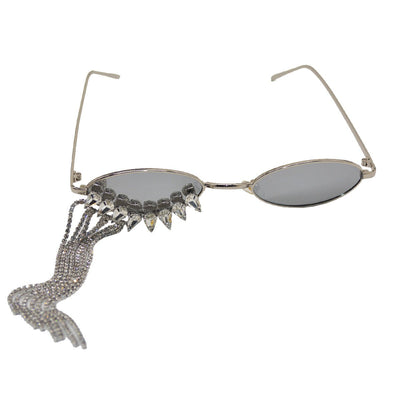 Korean - style Luxury Glamorous Rhinestone - tasseled Sunglasses With A Niche Designer - inspired Look - Zambeel