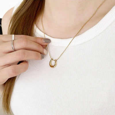 Korean U - shaped Washable Temperament Wild Alloy Necklace - Zambeel