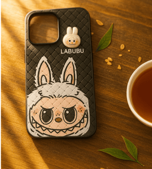 Labubu - 3D Bunny Woven‑Texture Protective iPhone Case - Zambeel