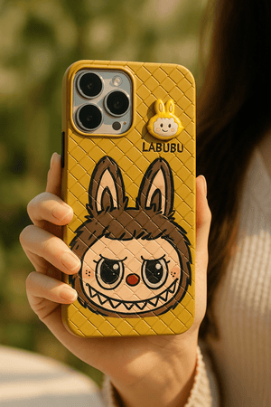 Labubu - 3D Bunny Woven‑Texture Protective iPhone Case - Zambeel