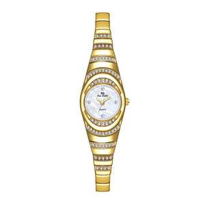 Ladies Gold Watch Diamond Wristwatch Female Fashion Bracelet Watches Women Full Diamond Watch - Zambeel