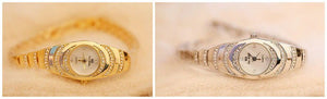 Ladies Gold Watch Diamond Wristwatch Female Fashion Bracelet Watches Women Full Diamond Watch - Zambeel