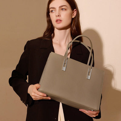 Large Capacity Top Layer Cowhide Tote - Zambeel