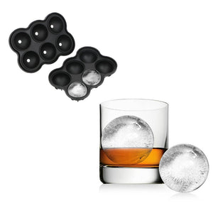 Large Ice Cube Maker Silicone Mold 6 Cell Big Sphere Ice Ball Tray Whiskey Wine Cocktail Party Bar Accessories Kitchen Gadgets - Zambeel