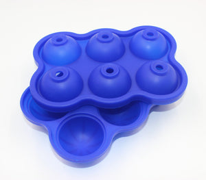 Large Ice Cube Maker Silicone Mold 6 Cell Big Sphere Ice Ball Tray Whiskey Wine Cocktail Party Bar Accessories Kitchen Gadgets - Zambeel