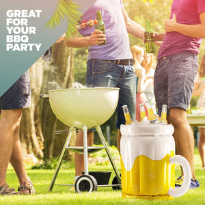Large Inflatable Beer Mug Cooler Pool Float Drink Cooler For Adults Parties 2 In1 Drink Floatie And Party Supplies Great Toy For Beach Pool And Jacuzzi - Zambeel