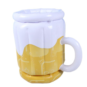 Large Inflatable Beer Mug Cooler Pool Float Drink Cooler For Adults Parties 2 In1 Drink Floatie And Party Supplies Great Toy For Beach Pool And Jacuzzi - Zambeel