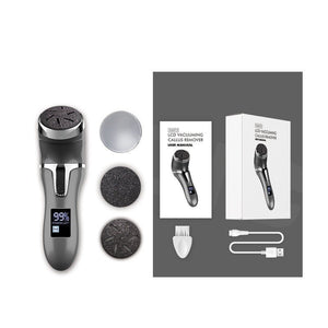 LCD Digital Display Electric Vacuum Cleaner Foot Scrubber Peeling Pedicure Device - Zambeel
