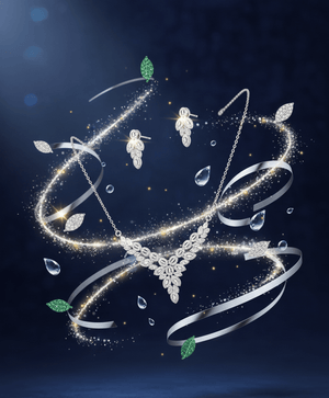 Leaf Crystal Jewelry Set - Zambeel