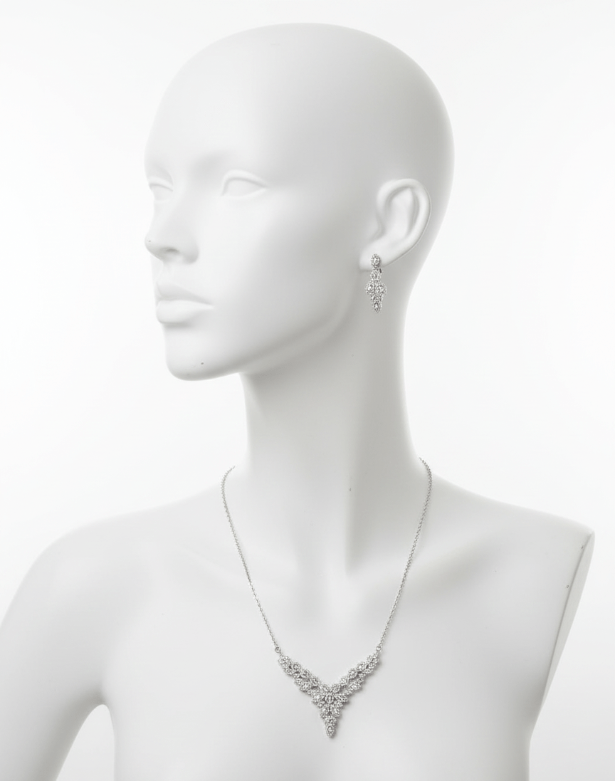 Leaf Crystal Jewelry Set - Zambeel