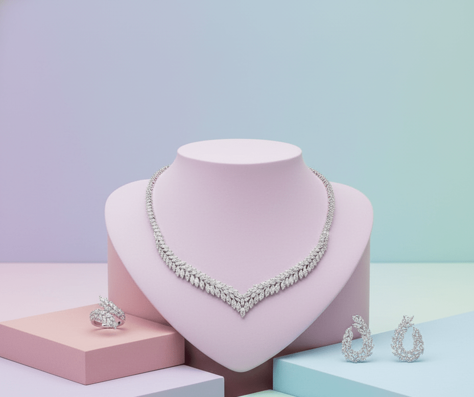 Leaf V - Neck Jewelry Set - Zambeel
