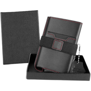 Leather Men's Wallet Compact Mini Card Holder Aluminum Alloy Card Holder Wallet - Zambeel