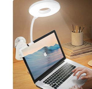 LED Eye Protection USB Charging Desk Lamp Student Learning Bedroom Bedside Clip Lamp Table Lamp - Zambeel