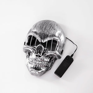 LED Halloween Face Mask Luminous Skull Cold Light Masks Dance Party Bar Disco Mask Accessories Gifts Halloween Masks - Zambeel
