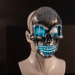 LED Halloween Face Mask Luminous Skull Cold Light Masks Dance Party Bar Disco Mask Accessories Gifts Halloween Masks - Zambeel