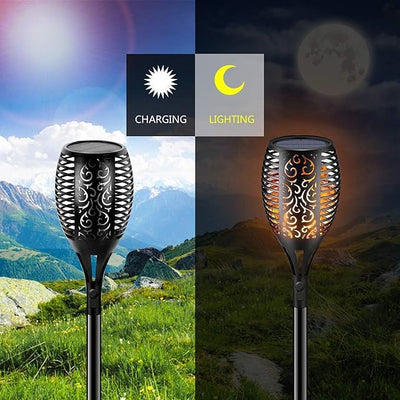 LED Solar Torch Light with Light Control - Zambeel