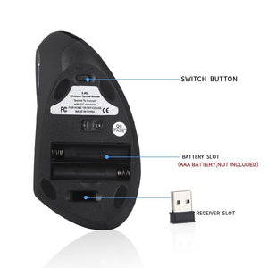 Left Hand Vertical Mouse Wireless Mouse - Zambeel