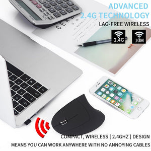 Left Hand Vertical Mouse Wireless Mouse - Zambeel