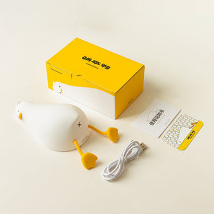 Lie Flat Duck Silicone Night Light Children's Bedside Table Lamp LED Smart With Sleep Night Light Pat Dimming Atmosphere Table Lamp Gift - Zambeel