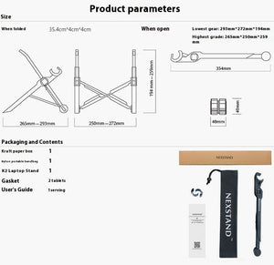 Lifting And Foldable Portable Desktop Computer Stand - Zambeel