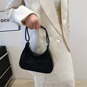 Light Diamond Fashion Rhinestone Chain Crossbody Bag - Zambeel
