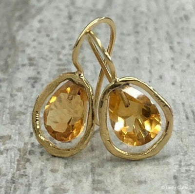Light - luxury Alloy Earrings With Gemstone Inlays For Women - Zambeel