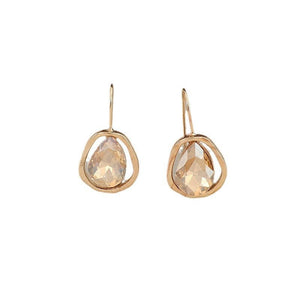 Light - luxury Alloy Earrings With Gemstone Inlays For Women - Zambeel
