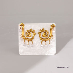 Light - luxury High - end Minimalist Versatile Stainless Steel Earrings - Zambeel