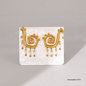 Light - luxury High - end Minimalist Versatile Stainless Steel Earrings - Zambeel