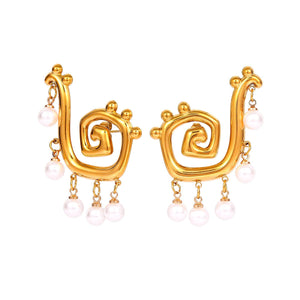 Light - luxury High - end Minimalist Versatile Stainless Steel Earrings - Zambeel