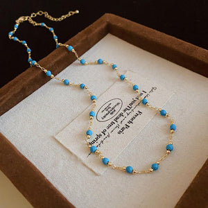 Light - luxury Niche Resort - style Collarbone Necklace With An Ethnic - Zambeel