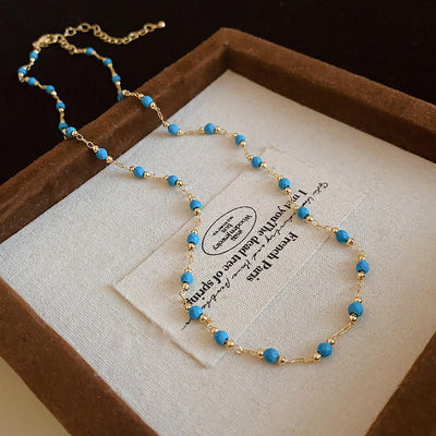 Light - luxury Niche Resort - style Collarbone Necklace With An Ethnic - Zambeel