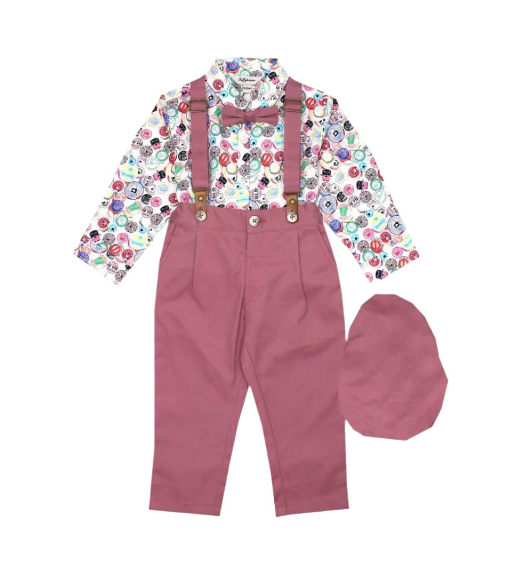 Little Gentleman's Suspenders Suit - Zambeel