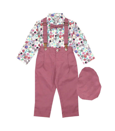 Little Gentleman's Suspenders Suit - Zambeel