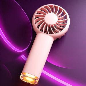 Little Hornet Handheld Mini Electric Fan Portable Charging With Small Lamp - Zambeel