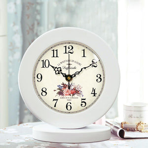 Living Room American Simple Wooden Clock Table Clock Mute Modern Bedroom Table Clock - Zambeel