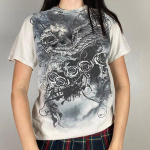 Loose - fitting Short - Sleeve Top With A Unique Print - Zambeel
