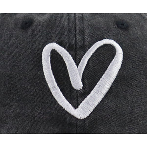 Love Heart Embroidered Baseball Cap Adjustable Unisex Dad Hat Cute Valentine's Day Birthday Honeymoon Gifts For Girlfriend Boyfriend - Zambeel