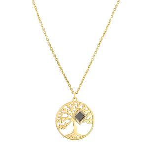 Love Infinite 8 Words Copper - plated Real Gold Necklace Temperament Clavicle Chain Pendant - Zambeel