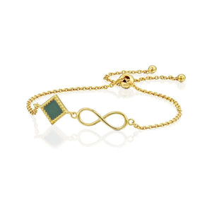Love Infinite 8 Words Copper - plated Real Gold Necklace Temperament Clavicle Chain Pendant - Zambeel