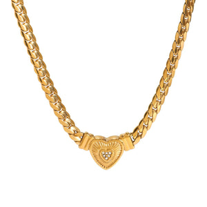 Love Necklace With High - end Feel And Diamond Studded Collarbone Chain - Zambeel