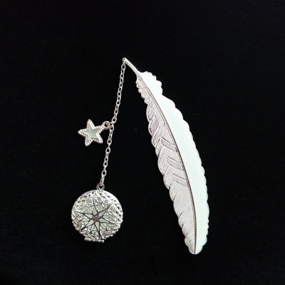Luminous Retro Pure Copper Feather Bookmark - Zambeel