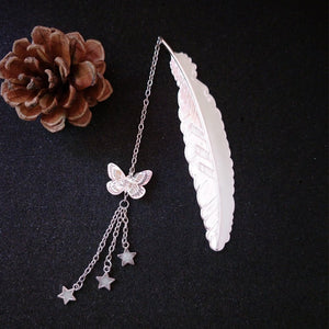 Luminous Retro Pure Copper Feather Bookmark - Zambeel
