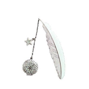 Luminous Retro Pure Copper Feather Bookmark - Zambeel