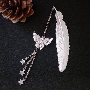 Luminous Retro Pure Copper Feather Bookmark - Zambeel
