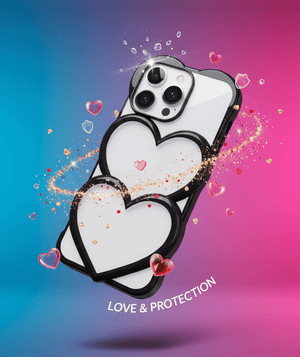 Luxury Double Heart Glitter iPhone Case - Zambeel