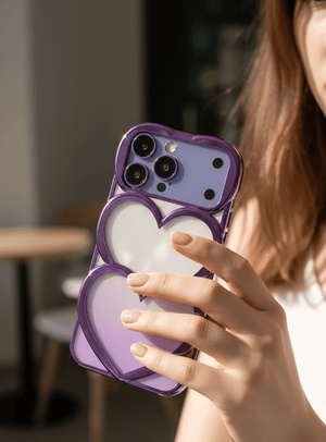 Luxury Double Heart Glitter iPhone Case - Zambeel