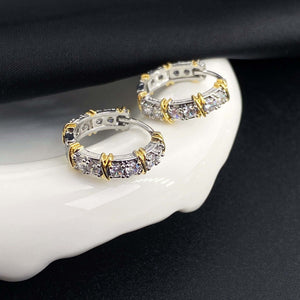 Luxury Double - Layer Butterfly Roman Zircon Earrings - Zambeel