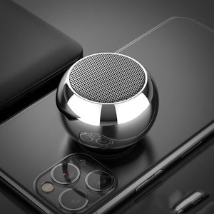 M3 Colorful Wireless Speakers 3D Mini Electroplating Round Steel Cannon Blue tooth Speaker Radio Support U Disk Subwoofer - Zambeel