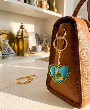 Madina Heart Shape Metal Keychain - Zambeel